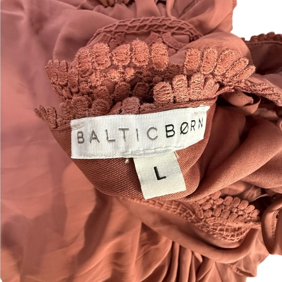 Baltic Born Women’s Jasmine Ruffle Maxi Dress Rosy Brown Size Large Formal - Picture 7 of 9